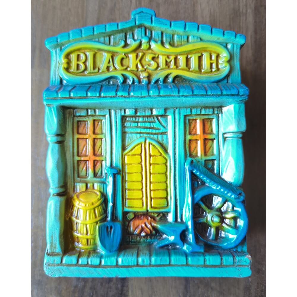 Vintage Ceramic Bank Old West Saloon Door Black Smith Shop ~ Made in Japan Nanco